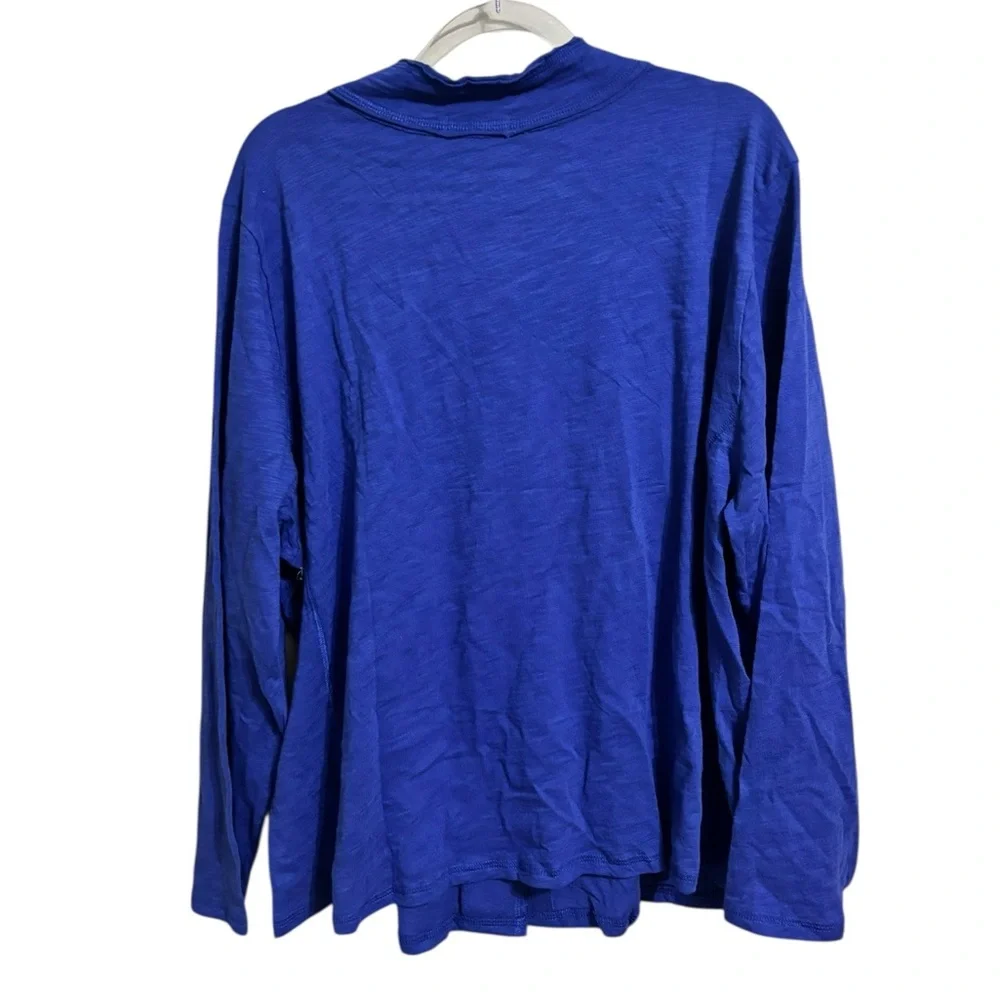 New Habitat Sz XXL blue button front top - Picture 2 of 7